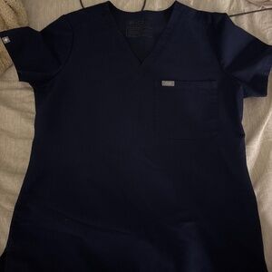 Figs Navy Catarina One Pocket Top Small